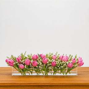 Vaso Centro de Mesa em Acrílico Transparente