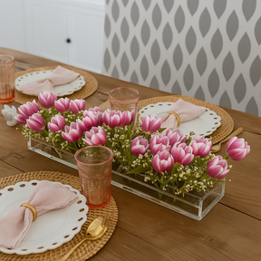 Vaso Centro de Mesa em Acrílico Transparente