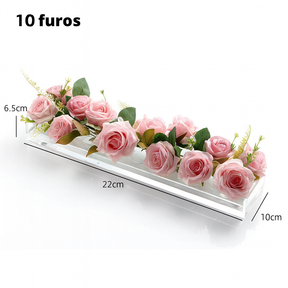 Vaso Centro de Mesa em Acrílico Transparente