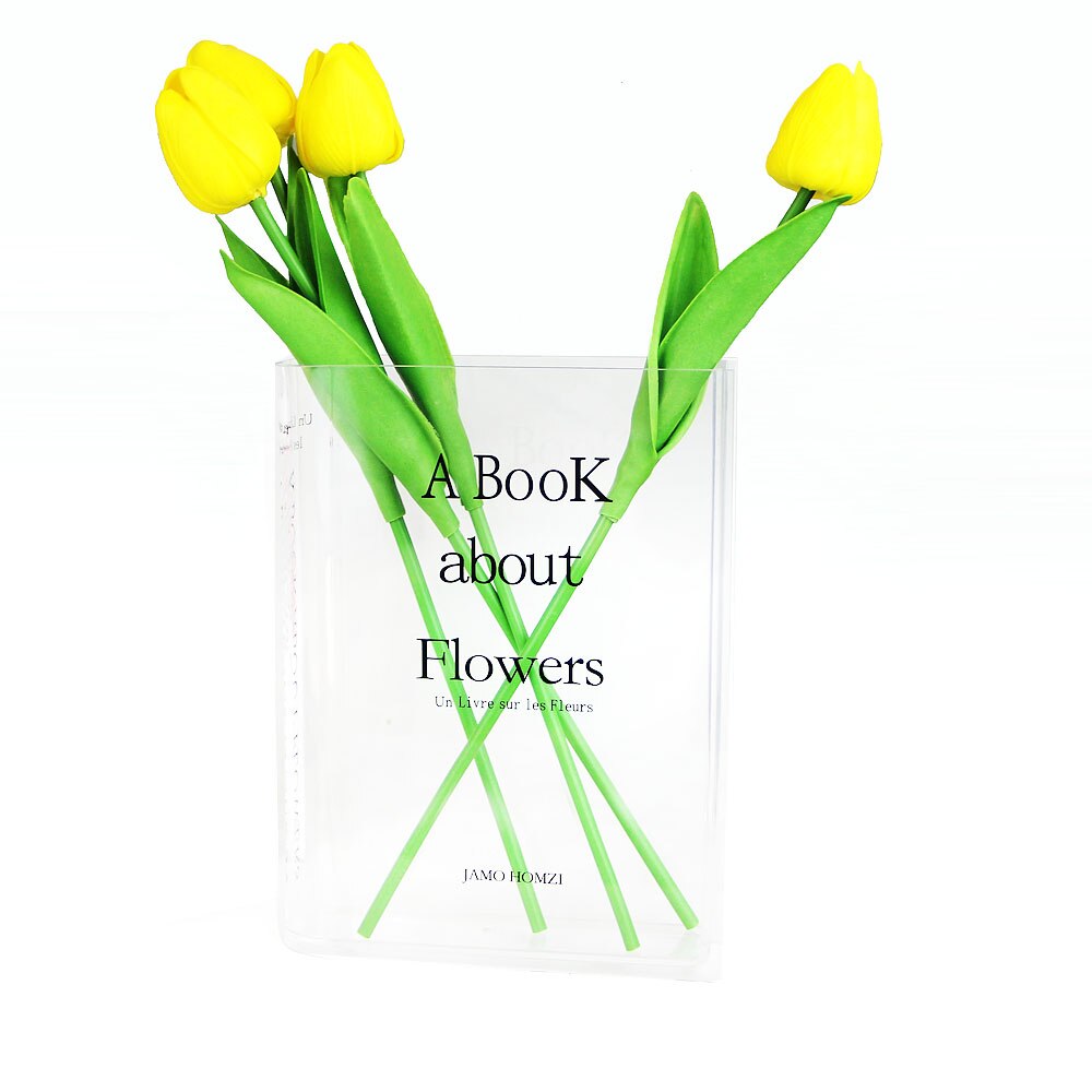 Vaso de Flor Acrílico Livro